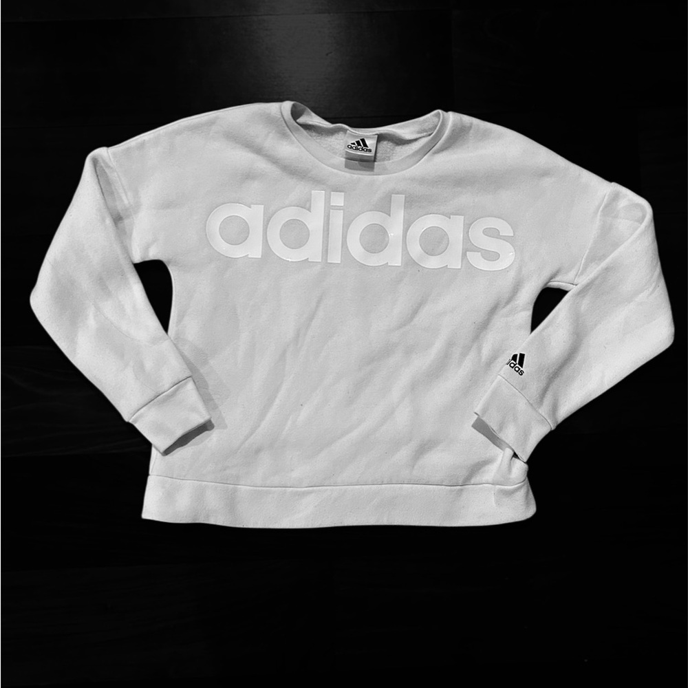 Adidas White on White Sweatshirt